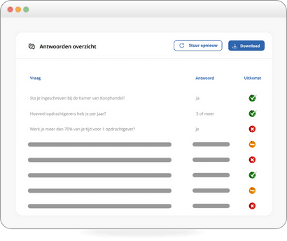 Antwoorden overzicht